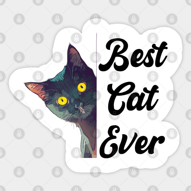 Best Cat Ever Sticker by ALLAMDZ